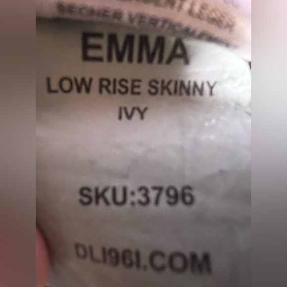 DL1961 Emma Low-Rise Coated Skinny Jeans.  Size 29 - Picture 8 of 11
